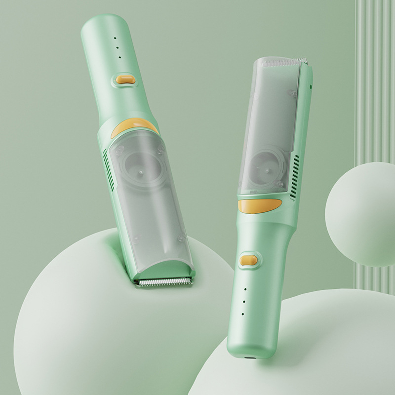 Mașină de tuns păr pentru bebeluși – ultra-ușoară, silențioasă, cu aspirație automată a părului; reîncărcabilă, 5W, rezistentă la apă; brand Create rhyme