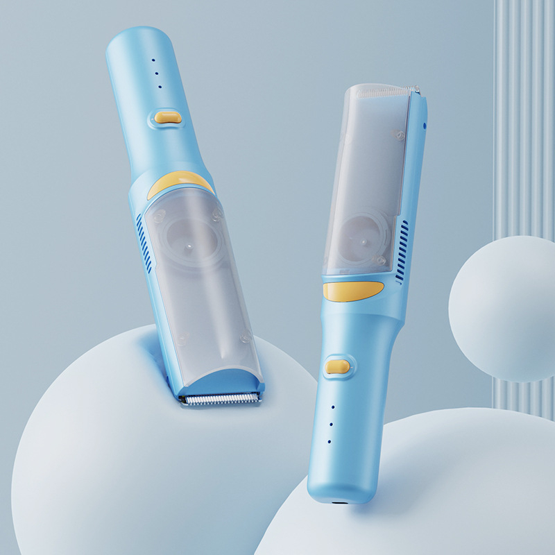 Mașină de tuns păr pentru bebeluși – ultra-ușoară, silențioasă, cu aspirație automată a părului; reîncărcabilă, 5W, rezistentă la apă; brand Create rhyme