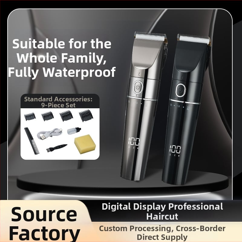 Bērnu matu griezējs, ārkārtīgi kluss, ar iekšējo akumulatoru, keramikas asmens, darbības laiks 1–3 stundas, uzlādējošs