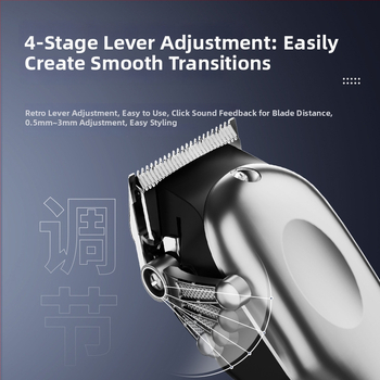 Matu griezējs mājsaimniecības komplekts – USB barošana, nerūsējošā tērauda griežamā galva, iebūvēta akumulatora jauda 1200–2000mAh, darbības laiks 1–3 h, trokšņa līmenis 36–45 dB