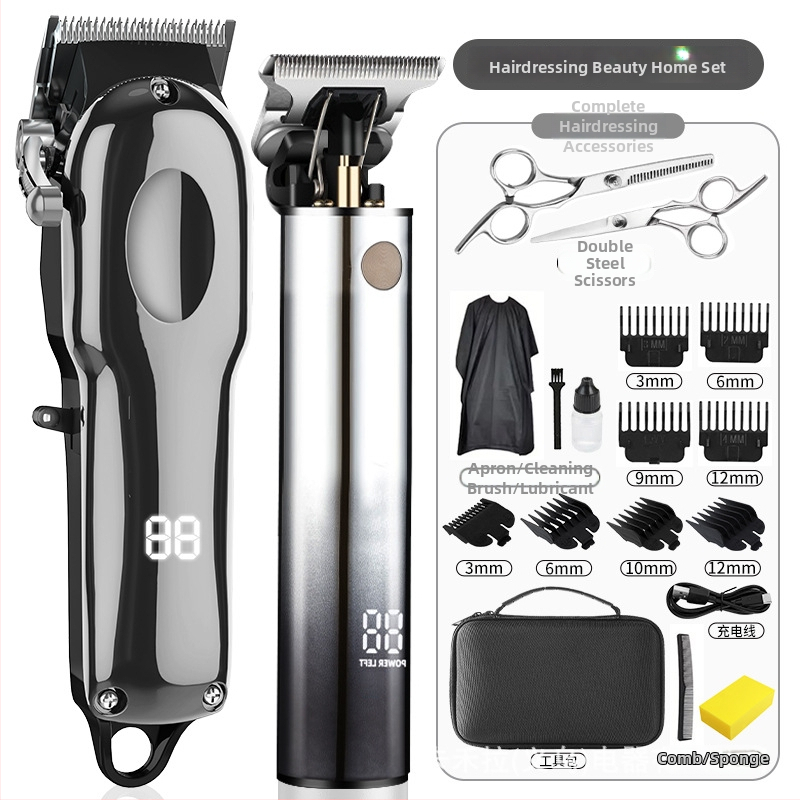 Matu griezējs mājsaimniecības komplekts – USB barošana, nerūsējošā tērauda griežamā galva, iebūvēta akumulatora jauda 1200–2000mAh, darbības laiks 1–3 h, trokšņa līmenis 36–45 dB