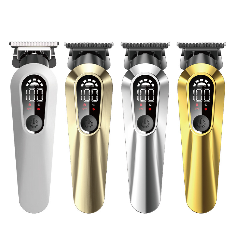 Bezvadu matu griezējs mājai ar digitālo displeju, iekļautā akumulators 1000–1200 mAh, keramiskie asmeņi, noņemama un mazgājama asmens galva, ūdensizturīgs dizains