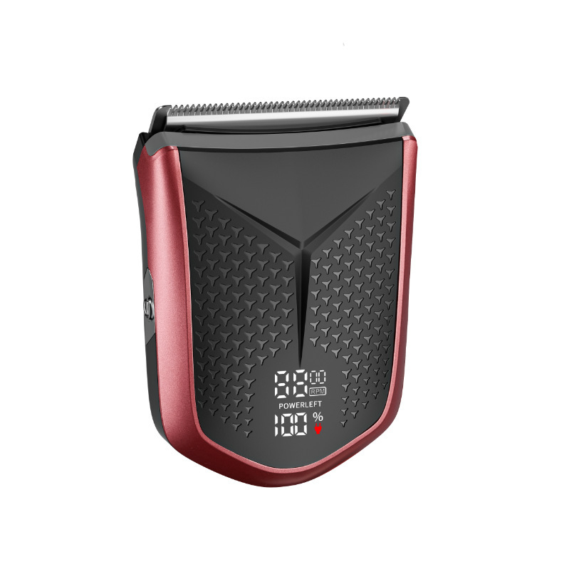 Elektriskais matu griezējs ar pilnu ķermeņa mazgāšanu un LCD displeju, uzlādējams, ar berzes motoru, nerūsējošā tērauda asmeņi (Iekšējā akumulatora jauda 500–800 mAh – Darbības laiks 1–3 h – Troksnis 46–70 dB – Ūdensizturīgs)