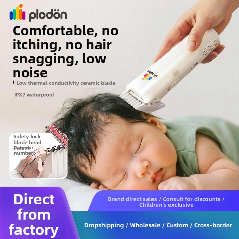 Puliton plaukų kirpimo mašina – itin tylus, įkraunama, 5W, plaukų siurbimas, atspari vandeniui, kūdikiams ir vaikams