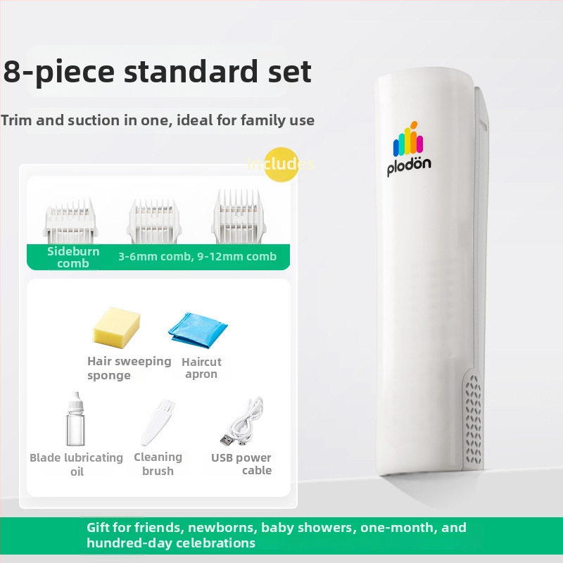 Puliton plaukų kirpimo mašina – itin tylus, įkraunama, 5W, plaukų siurbimas, atspari vandeniui, kūdikiams ir vaikams