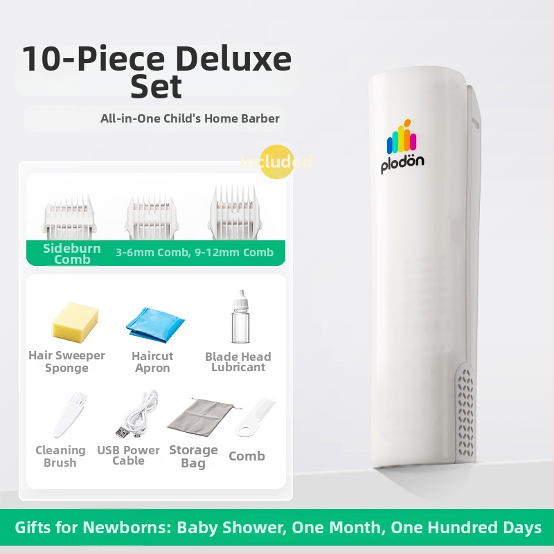 Puliton plaukų kirpimo mašina – itin tylus, įkraunama, 5W, plaukų siurbimas, atspari vandeniui, kūdikiams ir vaikams