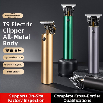 Plaukų kirpimo rinkinys - įkraunamas, su šepetėlių varikliu, nerūdijanio plieno peiliai, atsparus vandeniui, integruota baterija 1200–2000mAh