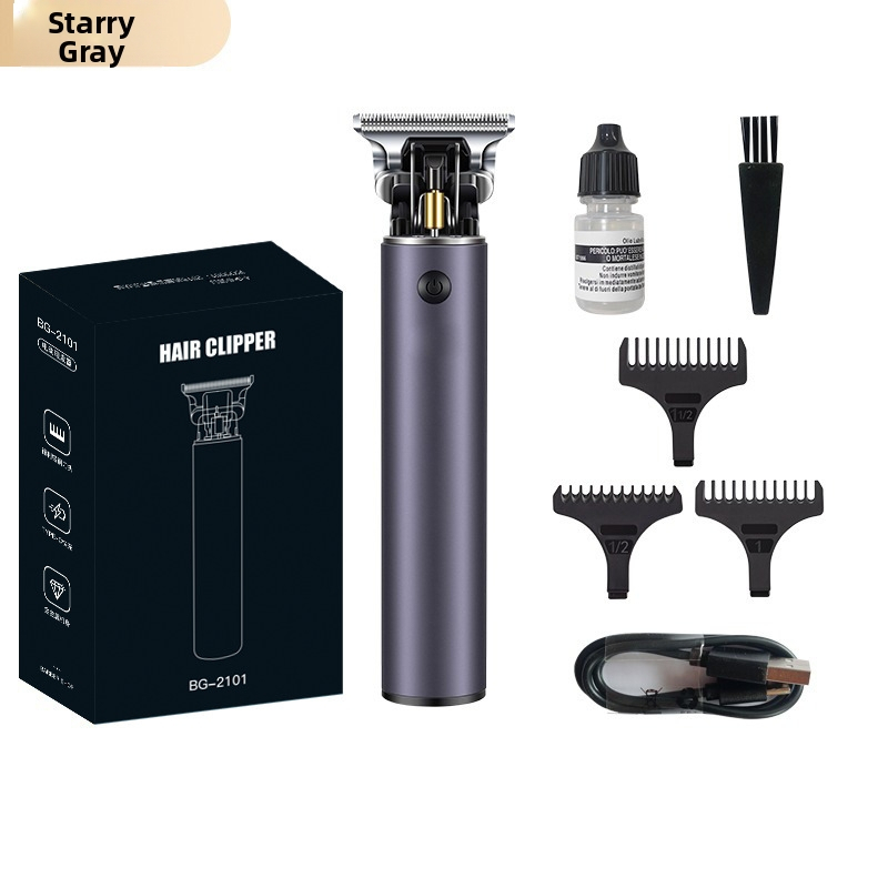 Plaukų kirpimo rinkinys - įkraunamas, su šepetėlių varikliu, nerūdijanio plieno peiliai, atsparus vandeniui, integruota baterija 1200–2000mAh