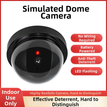 Vidaus simuliuojama kamera — namų apsaugai, darbinė temperatūra -5–55°C, 3V maitinimas, plastikinis korpusas