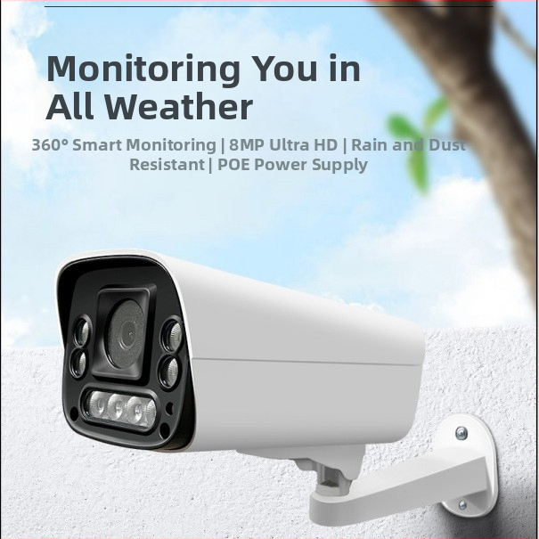 POE stebėjimo kamera 4.0 MP, 2.8 mm objektyvas, PoE maitininimas, IR naktinis matymas iki 30 m, darbinė temperatūra -20°C–55°C