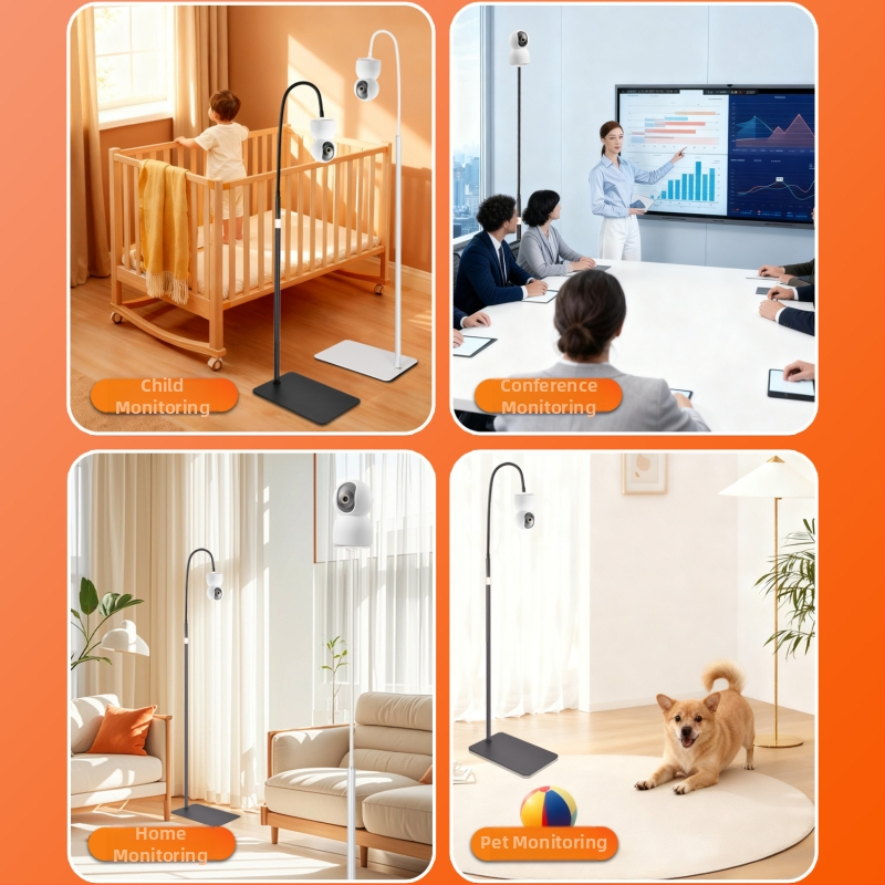 Rotujúci podstavný držiak pre kameru Xiaomi Ezviz Tapo dojčenského monitoru; kovový; univerzálny; prispôsobenie podporované