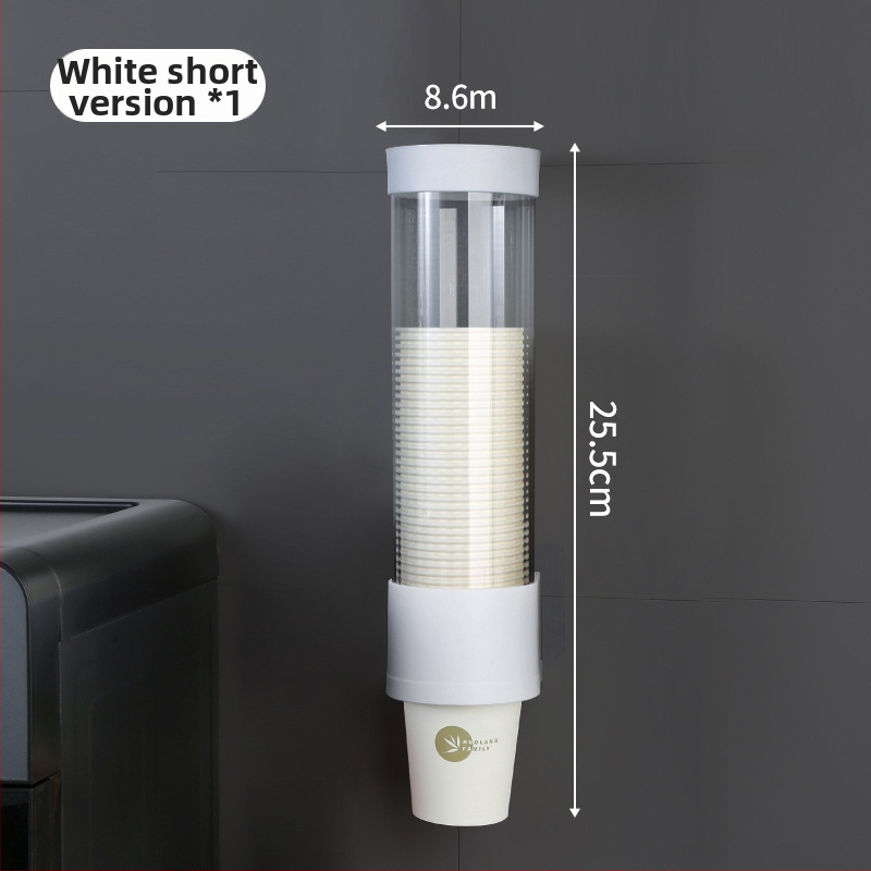 Seinasse kinnitatav papīra kausu hoidik, PP-materjalist, suur maht, tolmu- ja niiskuskindel, kausude hoiukast