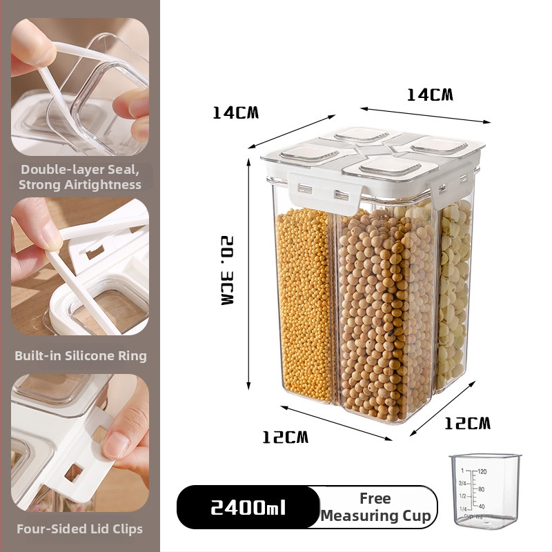 Maisto laikymo dėžutė, plastikinė, kvadratinė, 2.1–3 L, prekės ženklas Good apartment