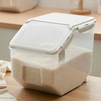 Кутия за ориз за кухня, японски стил, пластмасова, запечатана, влагозащитена и против насекоми