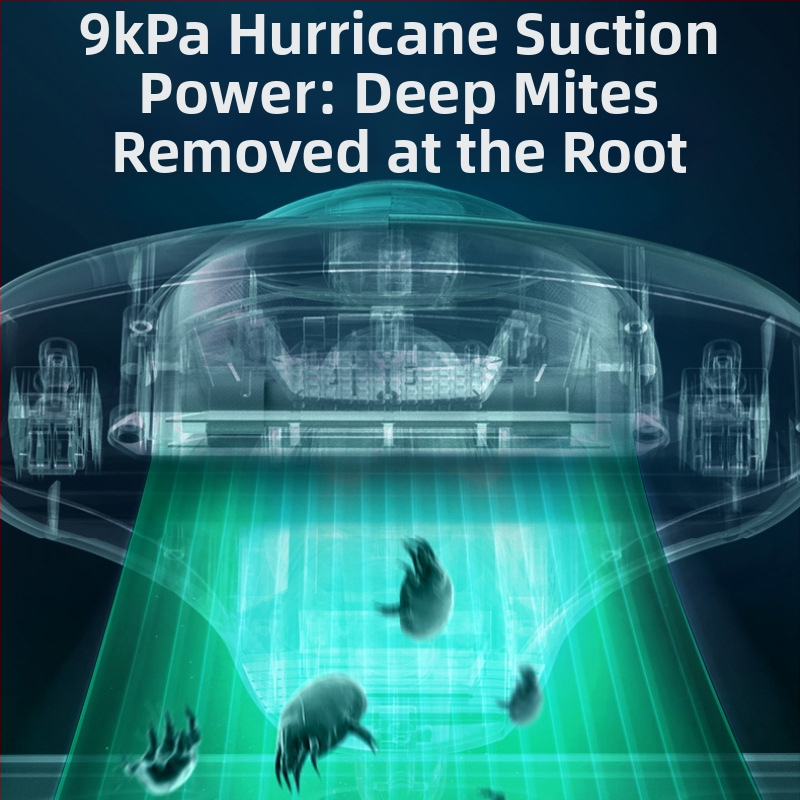 Käeshoitav akariivastane tolmuimeja UV-steriliseerimise ja tsüklonotsaga, juhtmega, kaabli pikkus umbes 4 m, tolmukast >0,4 L