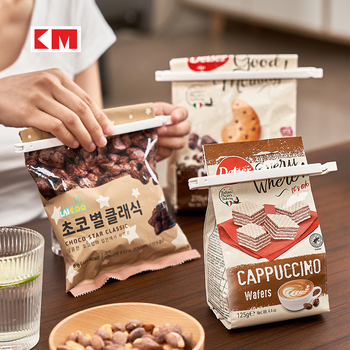 Японски стил запечатваща щипка за торби, пластмасова щипка за закуски, защита от влага, за домашна употреба.