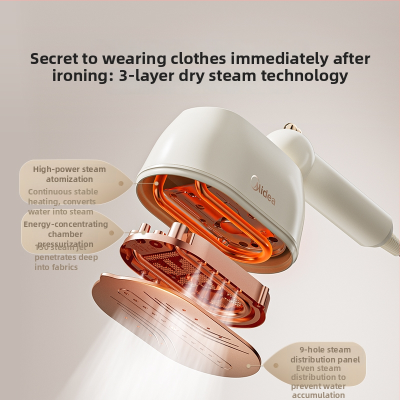 Midea kaasaskantav riideaurutaja, kompaktne ja kokkupandav, 111-240V, kodu ja ülikooli ühiselamu kasutamiseks