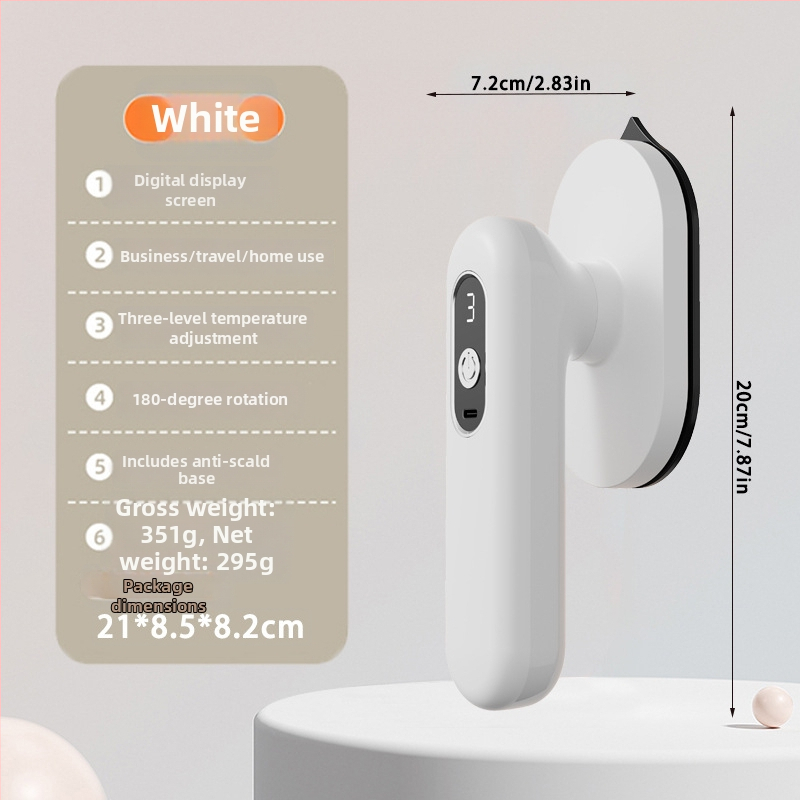 Безжичен USB пароизправител за дрехи, преносим, 30W, 3 нива температура, резервоар <0.8 л