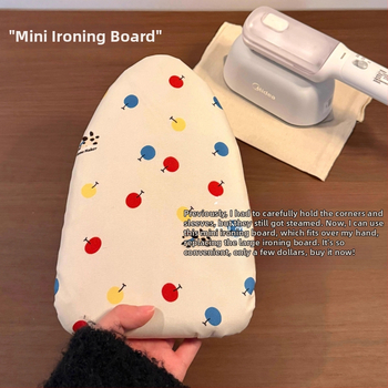 Rankinė lyginimo lenta su pagalvėle – ABS plokštė, medvilninė pagalvėlė, aukštos temperatūros atsparus užvalkalas, pirštinės nuo nudegimų