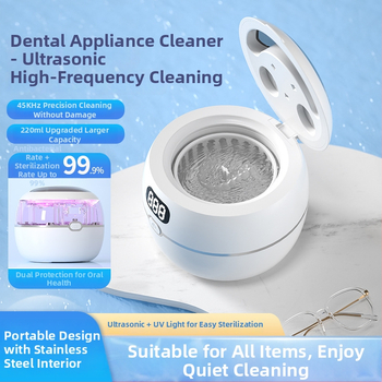 Ultraheli proteesi puhastaja UV-steriliseerimisega, 25 W, 110–220 V, maht kuni 300 ml