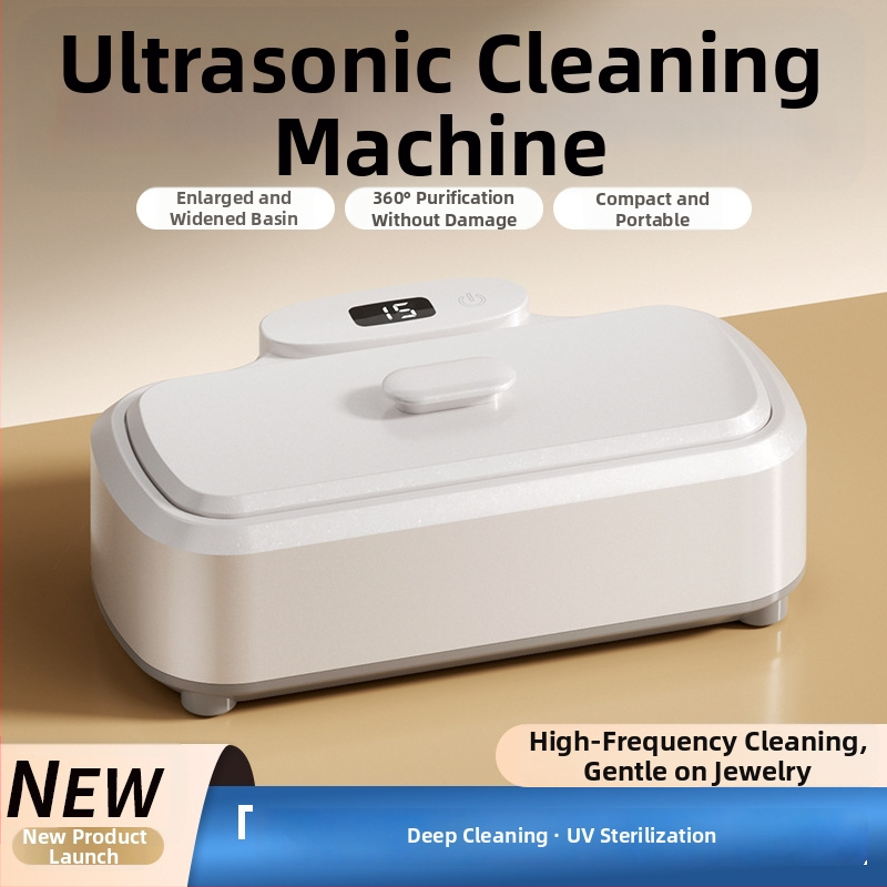 Ultragarsinis valymo įrenginys akinėms, juvelyrikai, breketėms ir kontaktiniams lęšiams, sterilizavimas, didelė talpa; Modelis 975; Darbinis režimas: mechaninis; Laiko funkcija: <2 val.; Maitinimas: kintamoji srovė, 100–240 V