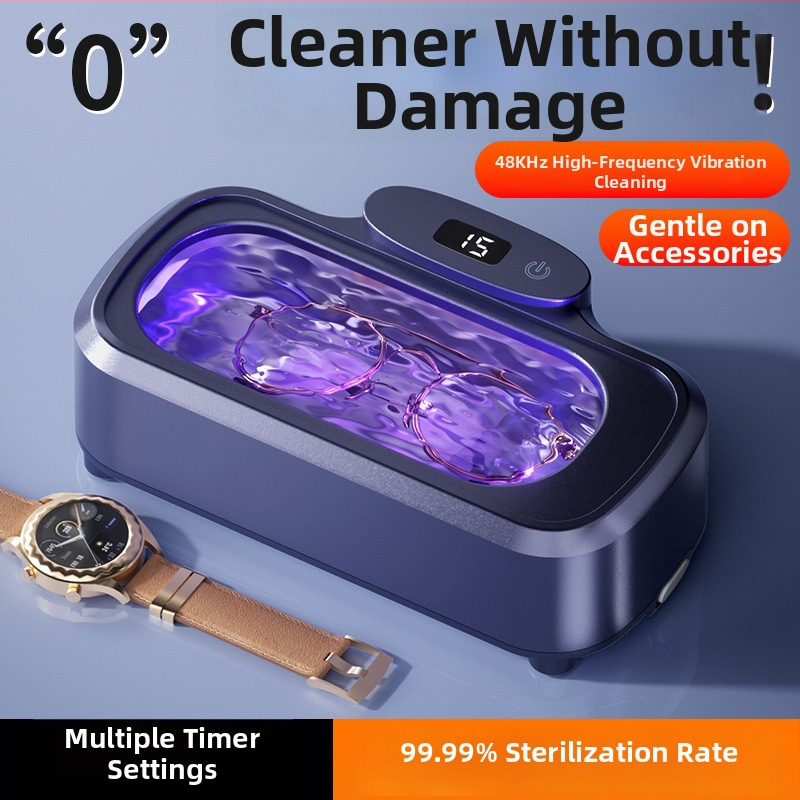 Ultragarsinis valymo įrenginys akinėms, juvelyrikai, breketėms ir kontaktiniams lęšiams, sterilizavimas, didelė talpa; Modelis 975; Darbinis režimas: mechaninis; Laiko funkcija: <2 val.; Maitinimas: kintamoji srovė, 100–240 V