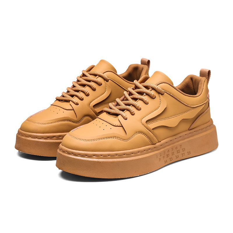 Vīriešu board shoes kurpes, ikdienas sporta kurpes darbam, augšējais materiāls sintētiskā āda, zole no gumijas, auklas, zems augšdaļ