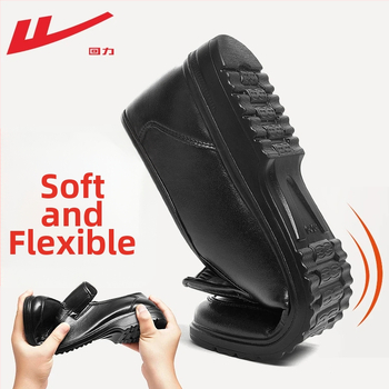 Vīriešu ikdienas kurpes no PU ādas, injekcijas veidota zole, apaļa purns, ūdensizturīgas un pretslīdēšanas, papēža augstums 3–5 cm