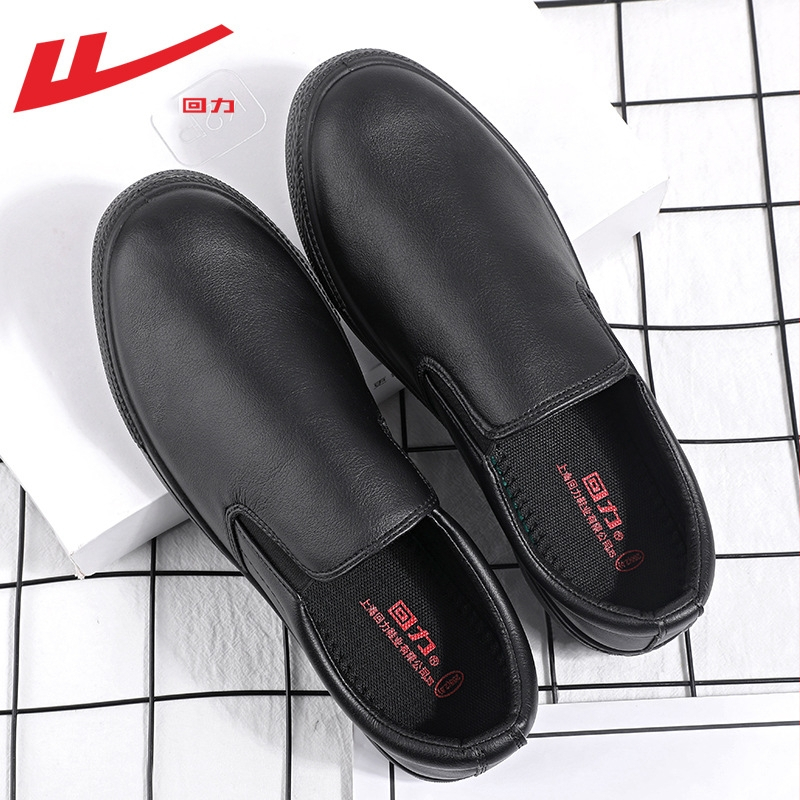 Vīriešu ikdienas kurpes no PU ādas, injekcijas veidota zole, apaļa purns, ūdensizturīgas un pretslīdēšanas, papēža augstums 3–5 cm