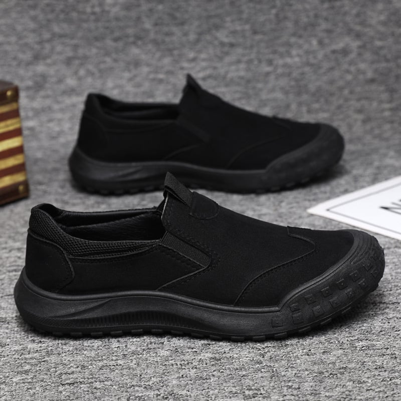 Vīriešu darba kurpes ar zemāku augšdaļu, ūdensizturīgas no suēda ādas – elpojošas, pretslīdējoša injekcijas zole, tekstila iekšpuse (low-top, suede upper, waterproof, breathable, injection-molded sole)