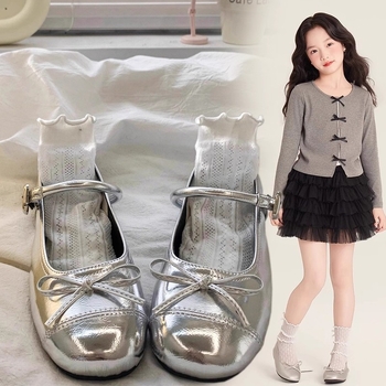 Francia Mary Jane cipők lányoknak – PU felsőrész, gumírozott talp, alacsony profilú, EVA belső talp, hercegnő stílus