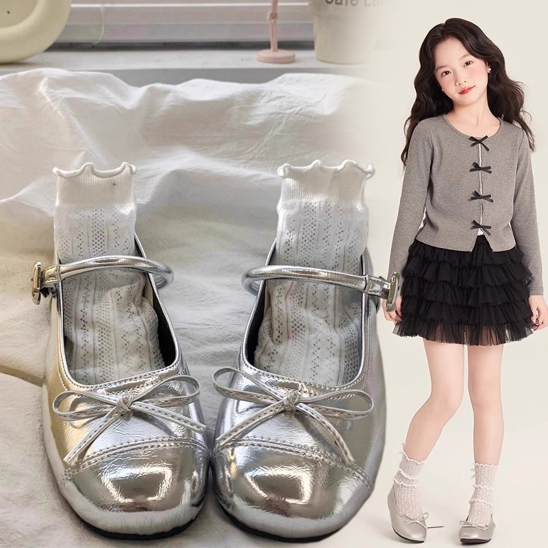 Francia Mary Jane cipők lányoknak – PU felsőrész, gumírozott talp, alacsony profilú, EVA belső talp, hercegnő stílus