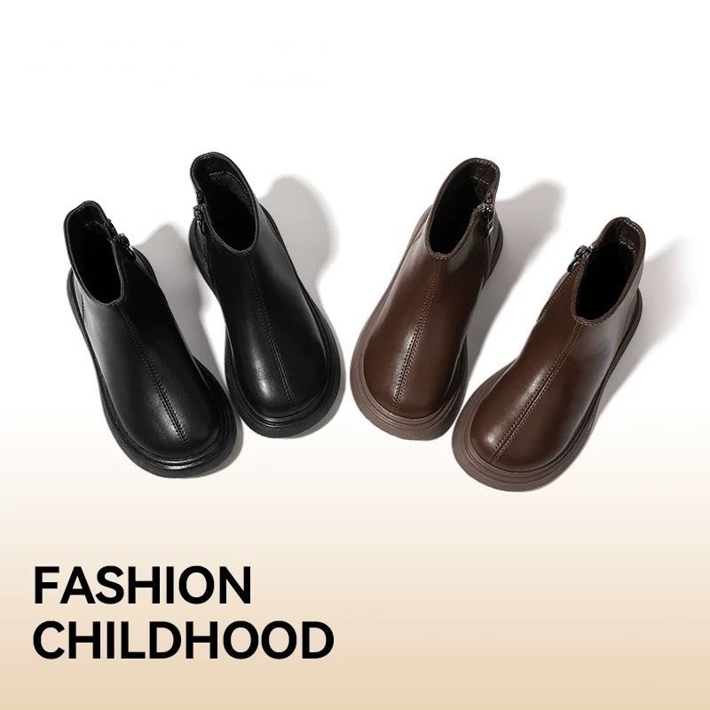 Laste Martins saapad mikrofiiberist kunstnahast, fliisvooder, kummist tald, külgnev tõmblukk