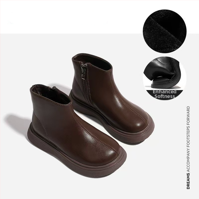 Laste Martins saapad mikrofiiberist kunstnahast, fliisvooder, kummist tald, külgnev tõmblukk