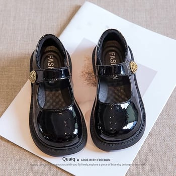 Mary Jane gyerekcipő lányoknak – felső rész microfibiból, alacsony kivágás, belső textiles, talp tehénin tendonból, egyszínű