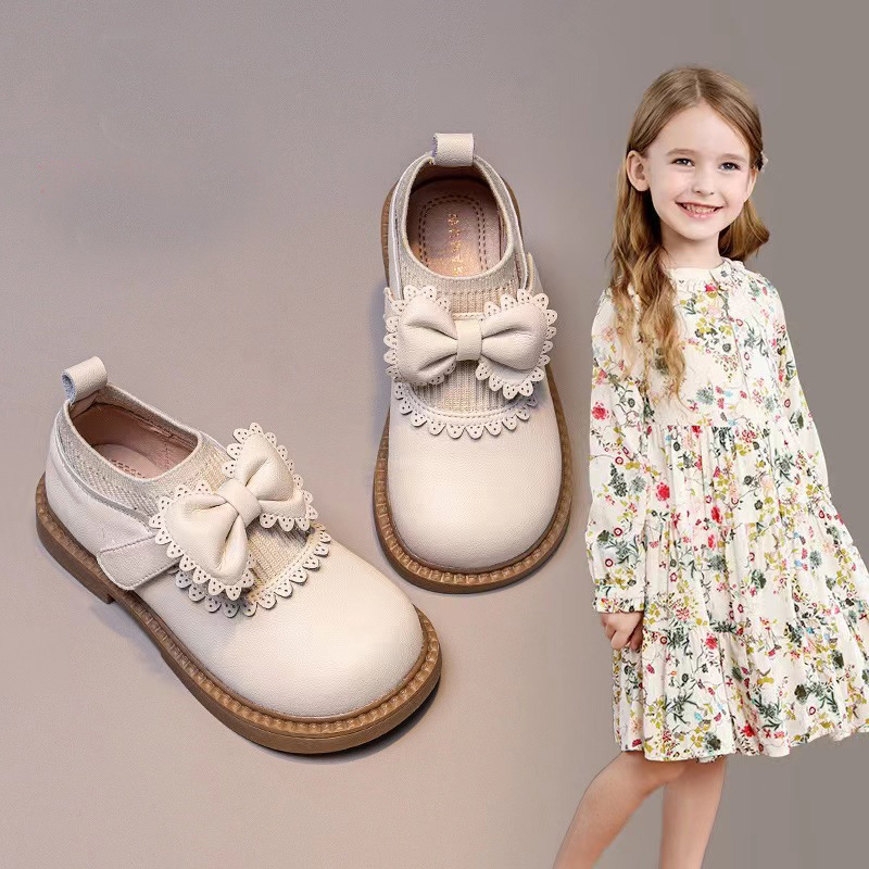 Lányoknak szóló hercegnő cipő Velcro-zárással, mikroszálas felsőrész, bőr belső, gumírozott talp, 4–16 éveseknek