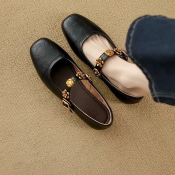 Moterų Mary Jane avalynė, apvali nosis, sagties užsegimas, žemas kulnas, viršutinė medžiaga: super pluoštas