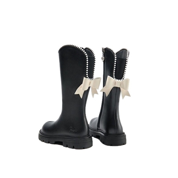 Tüdrukute Martens saapad kõrge varbaga, külgmine tõmblukk, kummist tall, ülemine kiht ultrafibernahk, EVA sisetald – Korea stiil