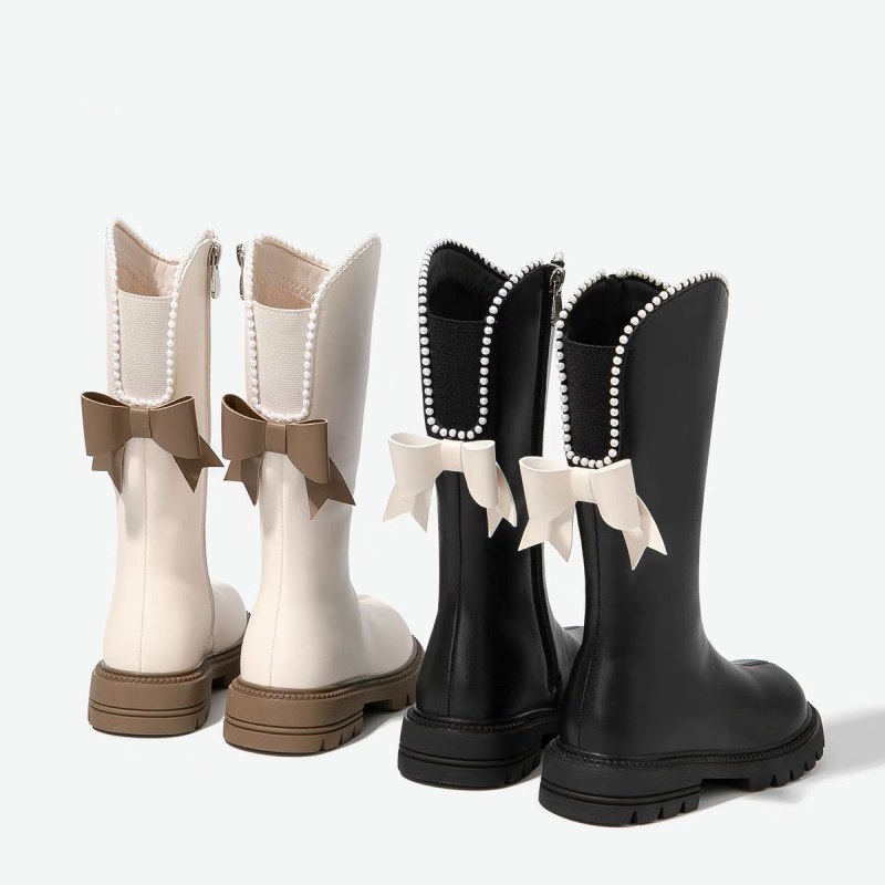 Tüdrukute Martens saapad kõrge varbaga, külgmine tõmblukk, kummist tall, ülemine kiht ultrafibernahk, EVA sisetald – Korea stiil