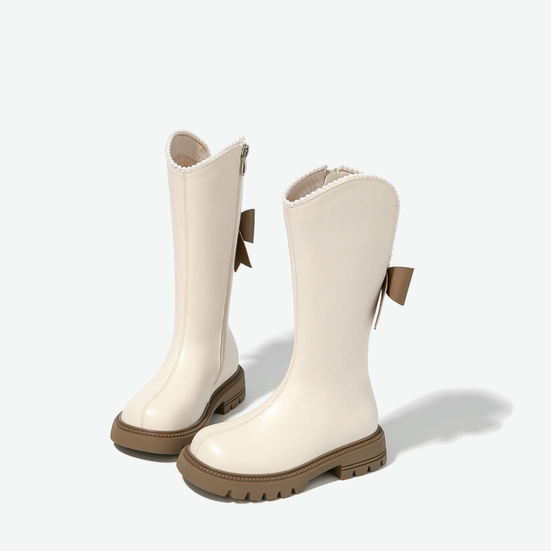 Tüdrukute Martens saapad kõrge varbaga, külgmine tõmblukk, kummist tall, ülemine kiht ultrafibernahk, EVA sisetald – Korea stiil