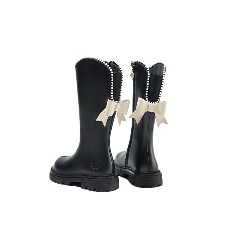 Tüdrukute Martens saapad kõrge varbaga, külgmine tõmblukk, kummist tall, ülemine kiht ultrafibernahk, EVA sisetald – Korea stiil