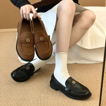 Moteriniai loaferiai, su apvaliu pirštu, viršus iš super fiber, žemas profilis, lateksinis įdėklas