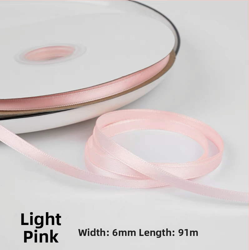 Сатенова лента за сватбени букети, опаковане на подаръци и DIY панделки (Материал: сатен; Приложения: сватби, букети, опаковане на подаръци, занаяти)