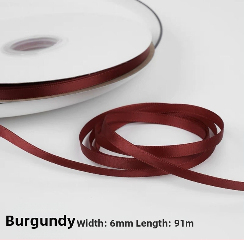 Сатенова лента за сватбени букети, опаковане на подаръци и DIY панделки (Материал: сатен; Приложения: сватби, букети, опаковане на подаръци, занаяти)