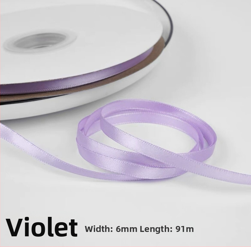 Сатенова лента за сватбени букети, опаковане на подаръци и DIY панделки (Материал: сатен; Приложения: сватби, букети, опаковане на подаръци, занаяти)