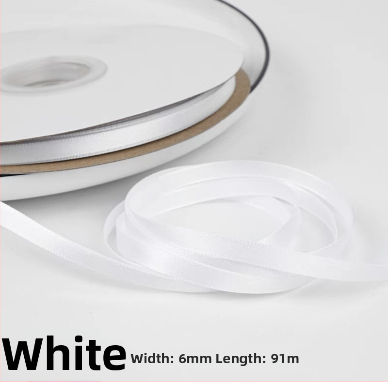 Сатенова лента за сватбени букети, опаковане на подаръци и DIY панделки (Материал: сатен; Приложения: сватби, букети, опаковане на подаръци, занаяти)