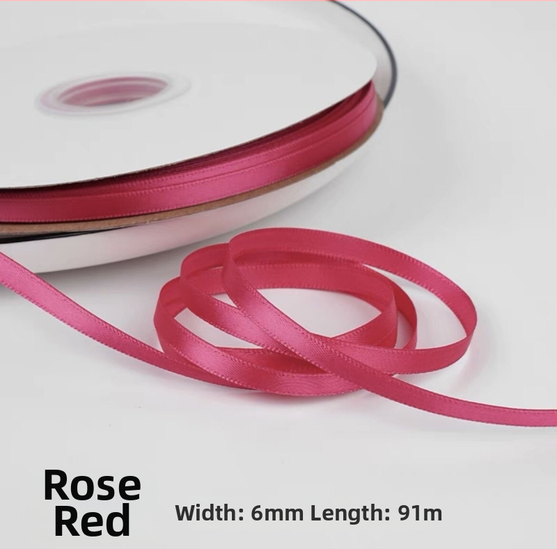 Сатенова лента за сватбени букети, опаковане на подаръци и DIY панделки (Материал: сатен; Приложения: сватби, букети, опаковане на подаръци, занаяти)