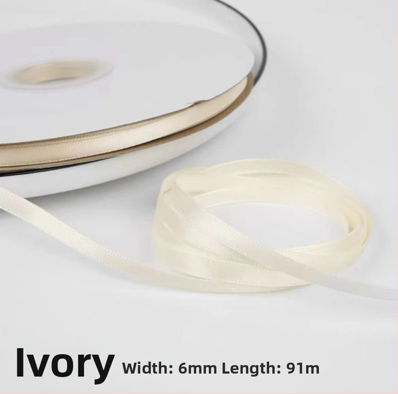 Сатенова лента за сватбени букети, опаковане на подаръци и DIY панделки (Материал: сатен; Приложения: сватби, букети, опаковане на подаръци, занаяти)