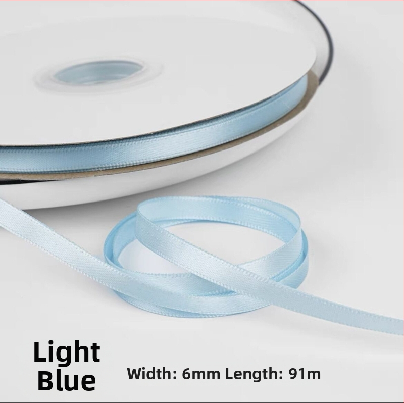 Сатенова лента за сватбени букети, опаковане на подаръци и DIY панделки (Материал: сатен; Приложения: сватби, букети, опаковане на подаръци, занаяти)