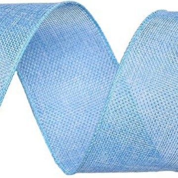 Burlap лента с телена крайна ивица — руло за DIY опаковки на подаръци, панделка и сватбена украса